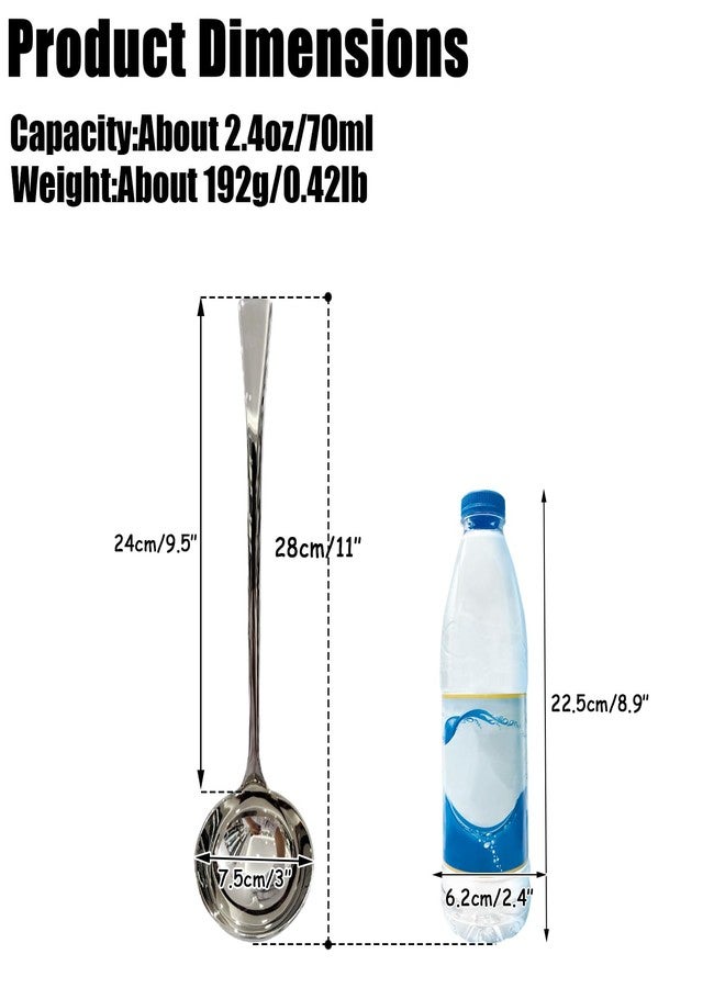 Wenkoni Heavy Duty Soup Ladle,18/10 Stainless Steel 2.4oz/11-Inch Kitchen Cooking Serving Ladle (1Pack) - Image 2