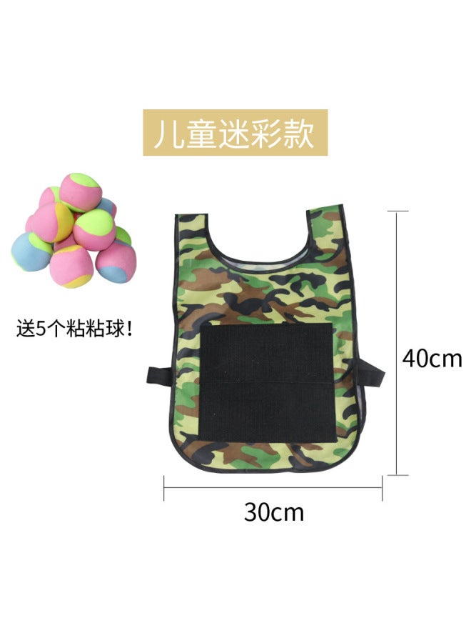 other/other Children's Sticky Jersey Vest Kindergarten Sticky Ball Training Throwing Sticky Clothes Parent-child Outdoor Game Toys - Image 1