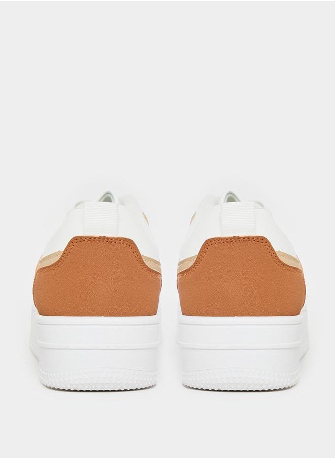 Styli Color Block Lace Up Platform Sole Sneakers  - Image 4