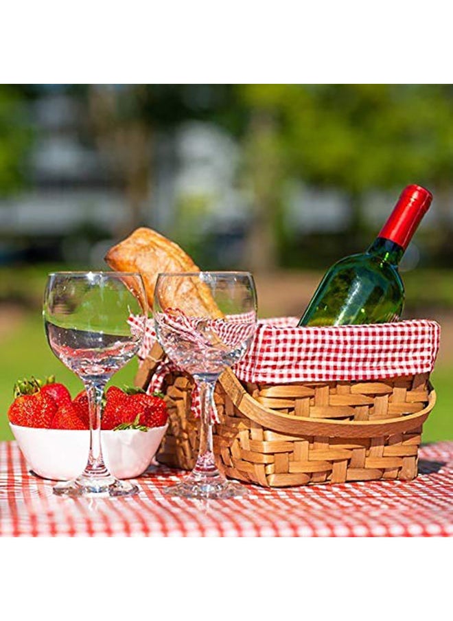 WALALLA - Pack of 4 Picnic Tablecloth Red and White Checkered Tablecloth Disposable Party Tablecloth 137X274CM - Image 1