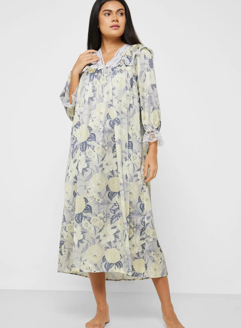 Khizana Printed Nightdress