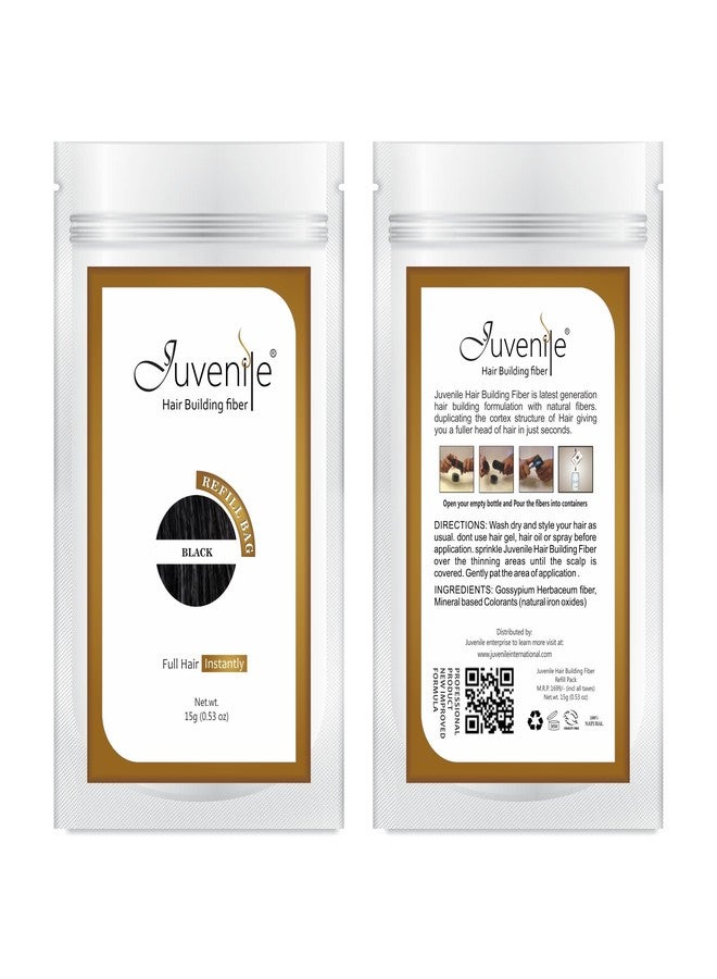 جوفينايل عبوة إعادة تعبئة ألياف الشعر للأطفال باللون الأسود 30 جم - Image 2