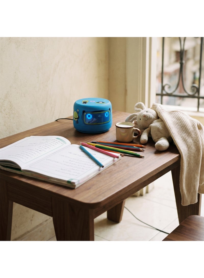 ياسمينة Yasmina Lite AI Smart Speaker, Bilingual Arabic & English, Screen-Free Learning, Quran & Stories for Kids, Routine Helper Blue blue - Image 5