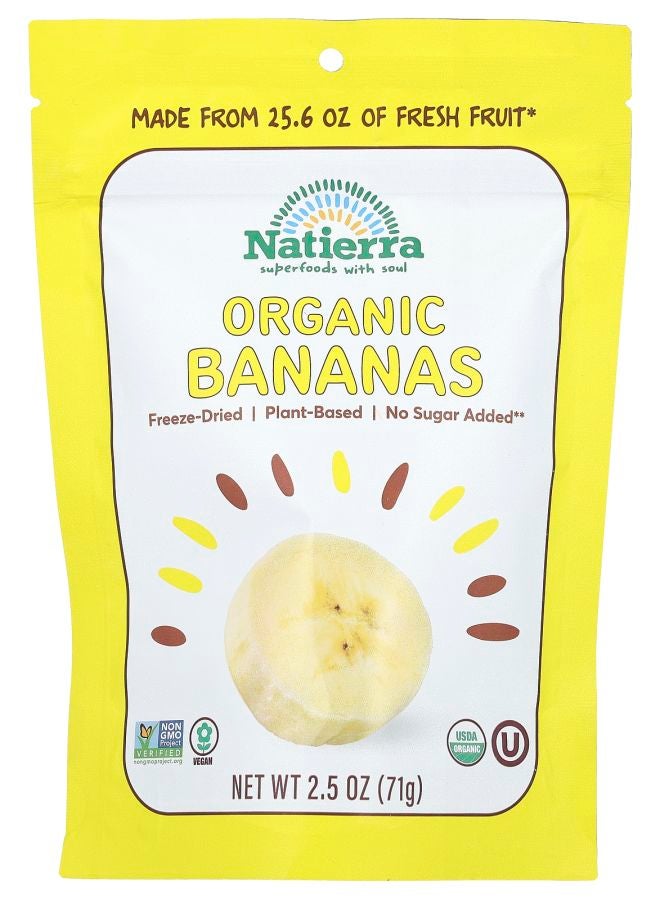 Organic Freeze-Dried Bananas 2.5 oz (71 g)