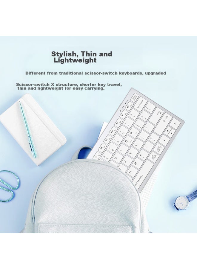 A4tech Fx51 Wired Compact Keyboard, Quiet Laptop Office Typing Dedicated Portable Short 78-key, Fei Shidai Scissor Foot Keyboard, Iron Gray - Image 3