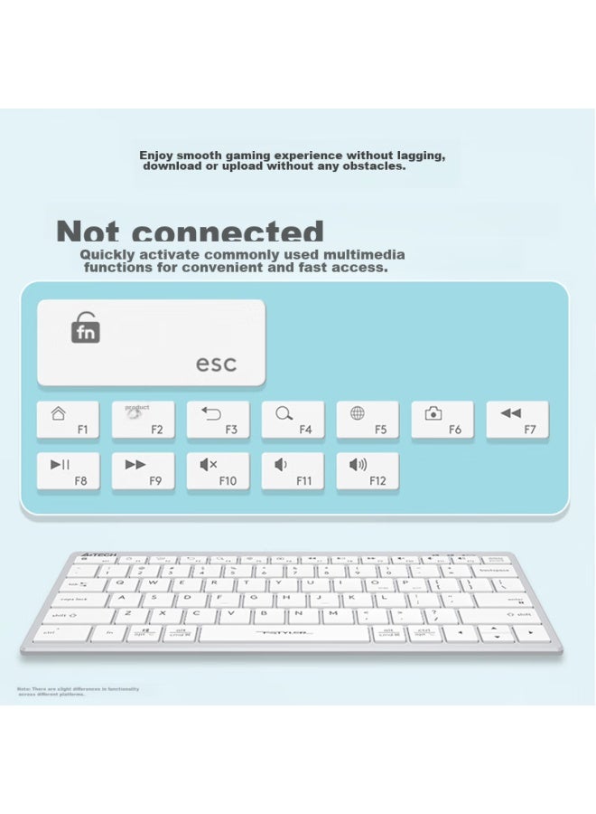 A4tech Fx51 Wired Compact Keyboard, Quiet Laptop Office Typing Dedicated Portable Short 78-key, Fei Shidai Scissor Foot Keyboard, Iron Gray - Image 5