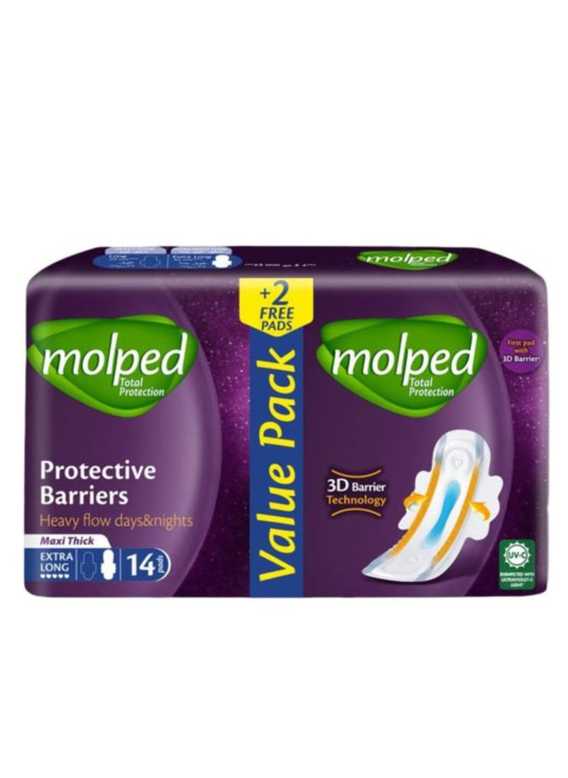 Molped - Total Protection Protective Barriers Extra Long 14 pads - Image 1