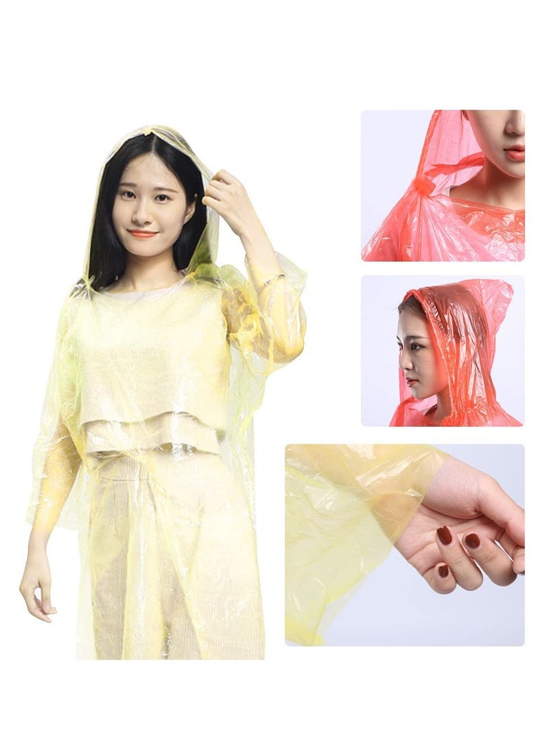 SOLARAE Disposable Emergency Rain Ponchos, Waterproof Raincoats Packaged in Keychain Balls with Hooks, Colorful Portable Adult Rainwear for Camping, Cycling Outdoor Activities 6 Pieces - Image 4