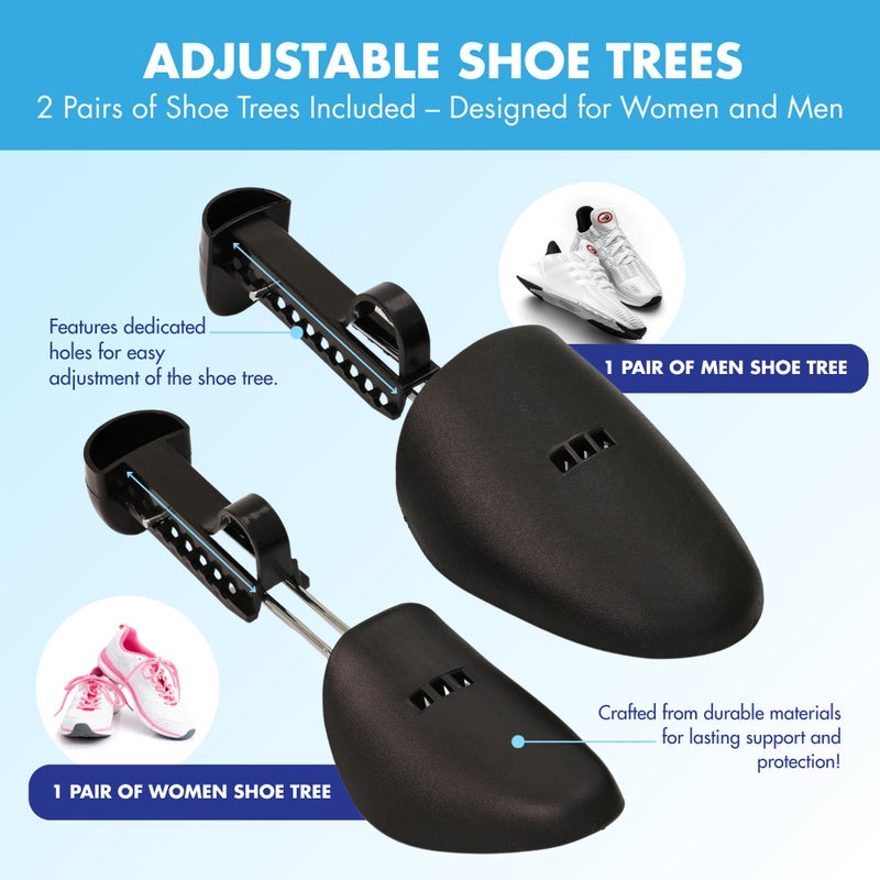 FirstSpin XXL 2 Pcs Shoe Washing Machine Bag - 360° Deep Clean with Adjustable Shoe Trees & Cleaning Brush, Reusable Laundry Bag for Washer and Dryer with Durable Zipper - Sneaker Cleaner Bag (Yellow) - Image 5