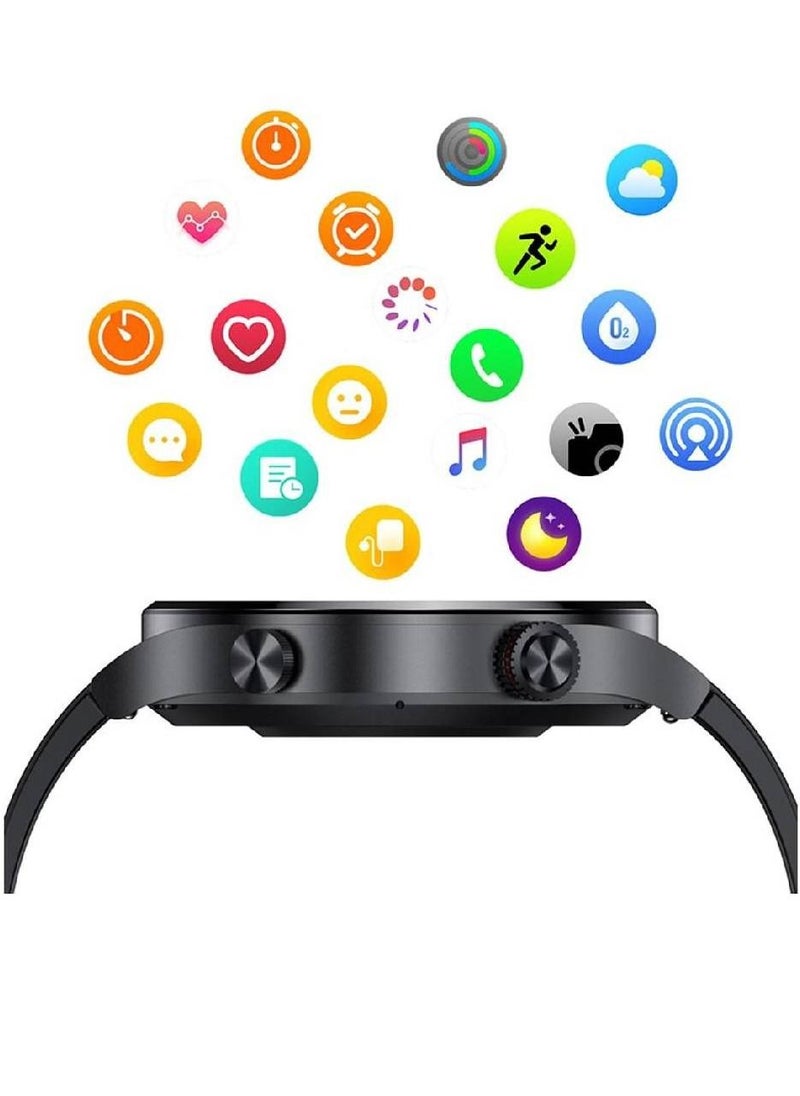 miYou New Bluetooth Call Men Sports Fitness Tracker IP67 Waterproof Smartwatch For IOS Android - Black  - Image 3