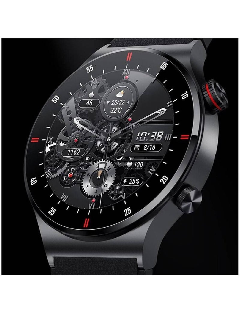 miYou New Bluetooth Call Men Sports Fitness Tracker IP67 Waterproof Smartwatch For IOS Android - Black  - Image 2