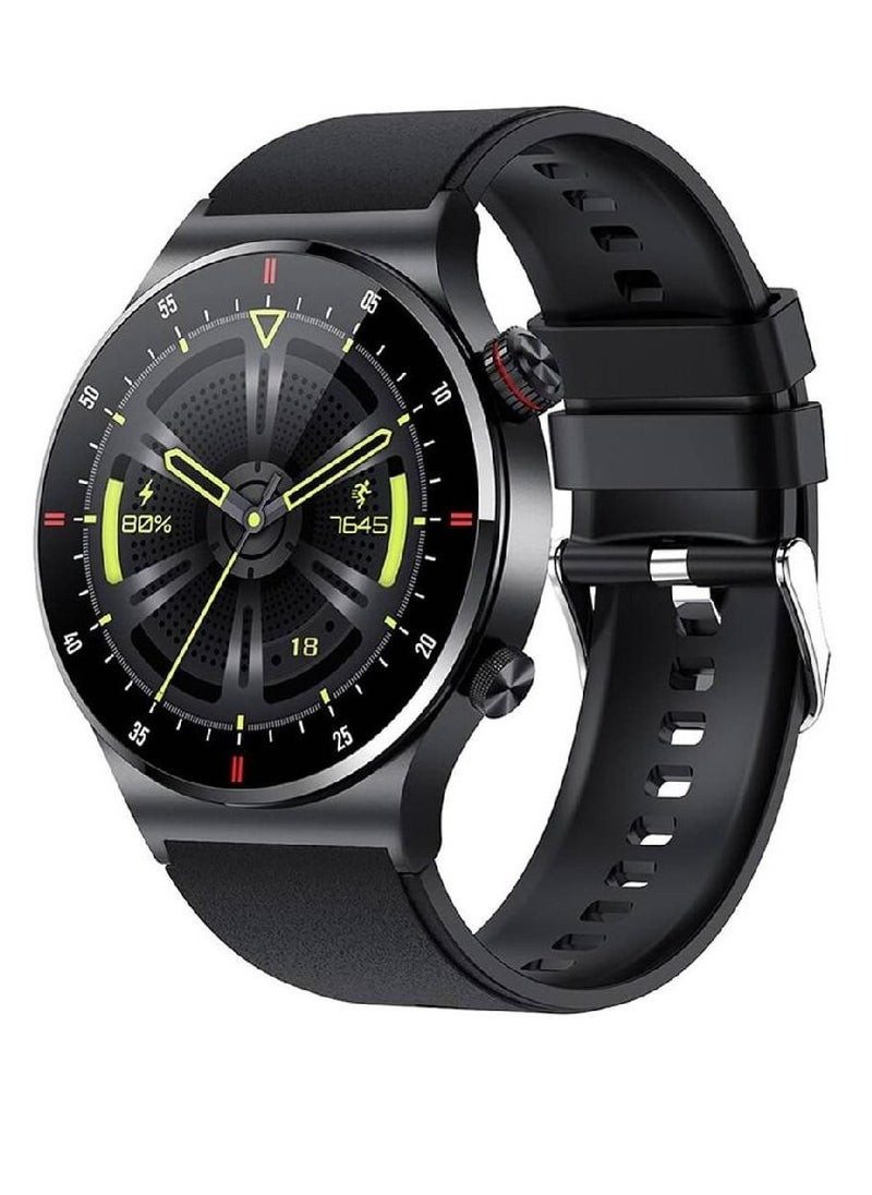 miYou New Bluetooth Call Men Sports Fitness Tracker IP67 Waterproof Smartwatch For IOS Android - Black  - Image 1