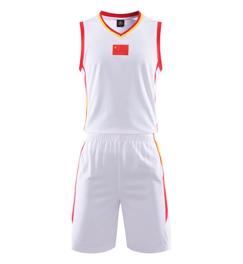 Generic Customizable Basketball Team Jersey Set White