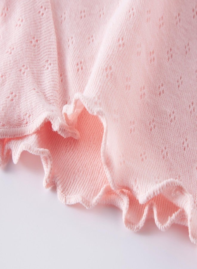 Winging Day Girls' Cotton Solid Color Breathable Hollow-Out Boxer Underwear Size 3T - Image 3