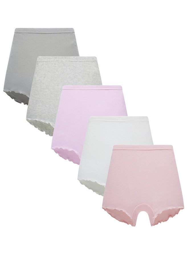 Winging Day Girls' Cotton Solid Color Breathable Hollow-Out Boxer Underwear Size 3T - Image 1
