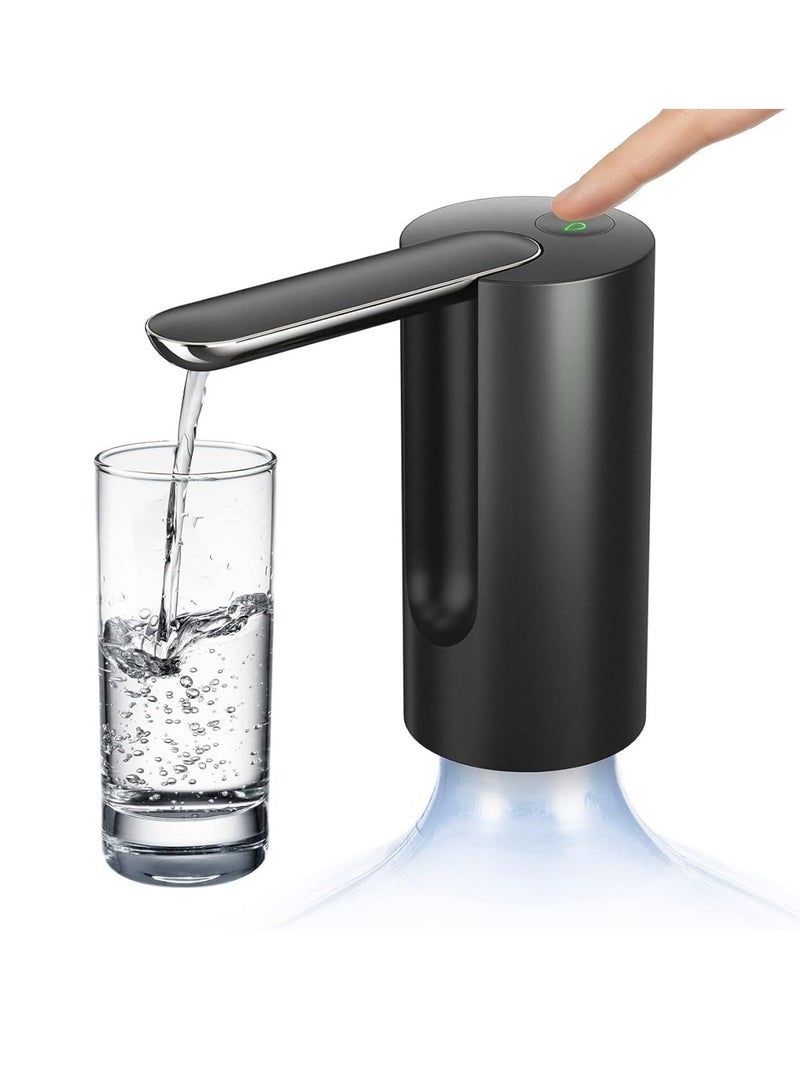 Foldable Electronic Water Dispenser Pump Chic Design Suitable for Offices and Lazy People, Rechargeable with Long-lasting Battery 1200mAh Two-Color M (Black) 