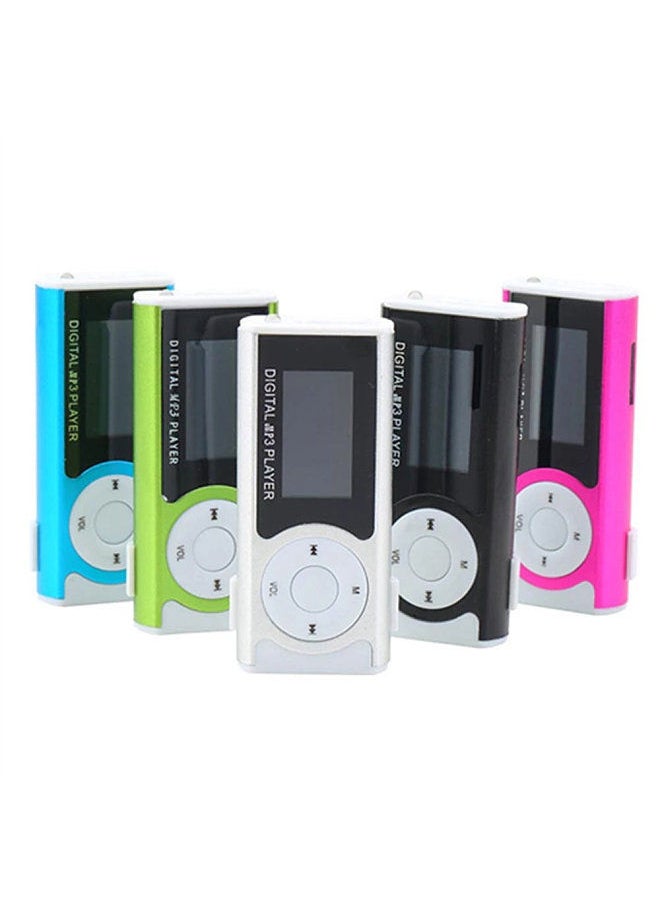 Generic - Portable Mini MP3 Music Player Metal MP3 Player with LCD Screen LED Light Support TF Memory Card MP3/WMA Audio Format Green - Image 1
