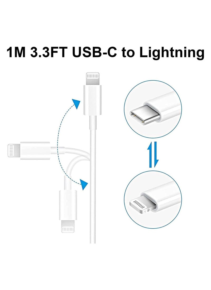 Generic - Iphone Charger For 20W USB-C Power Adapter Iphone USB-C Charger Cable Original Quality For Iphone 13/12 / 11 / XS Pro MAX Ipad Pro/Air/Mini Charger Lightening Cable Lightning - Image 1