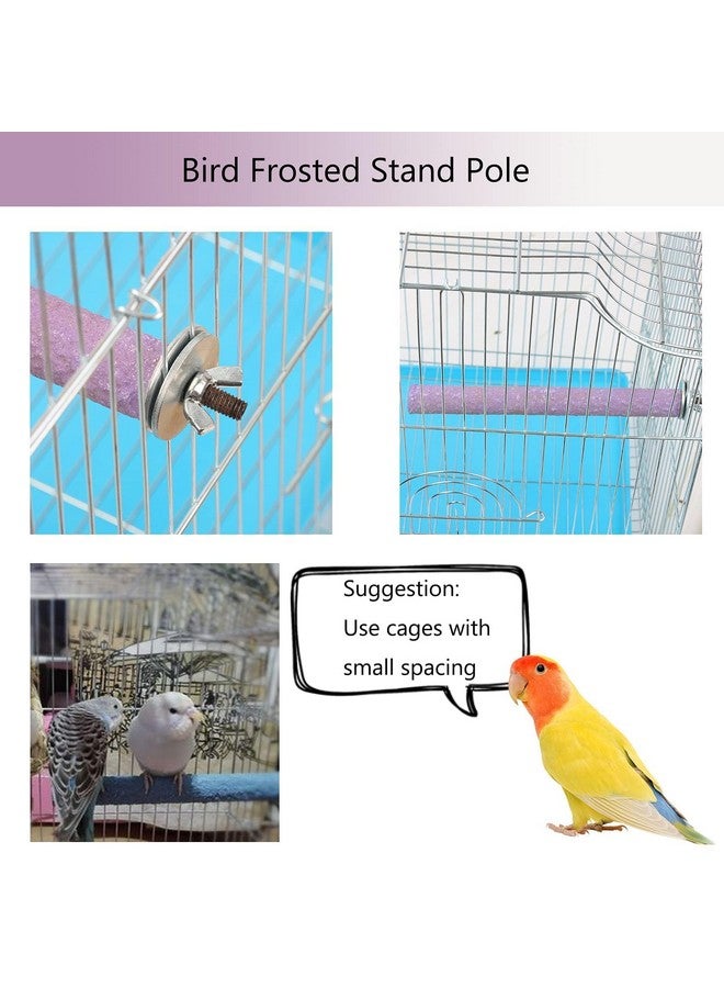 Hamiledyi Bird Perches for Cage Grinding Sand Bird Perches 8pcs Claw Trim Cage Perches Stand for Starlings, Parakeets Lovebirds Canaries Green Cheeked Conures (0.78 in Diameter) - Image 4