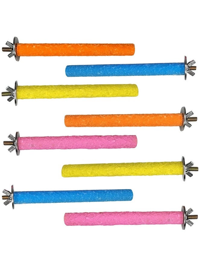 Hamiledyi Bird Perches for Cage Grinding Sand Bird Perches 8pcs Claw Trim Cage Perches Stand for Starlings, Parakeets Lovebirds Canaries Green Cheeked Conures (0.78 in Diameter) - Image 1