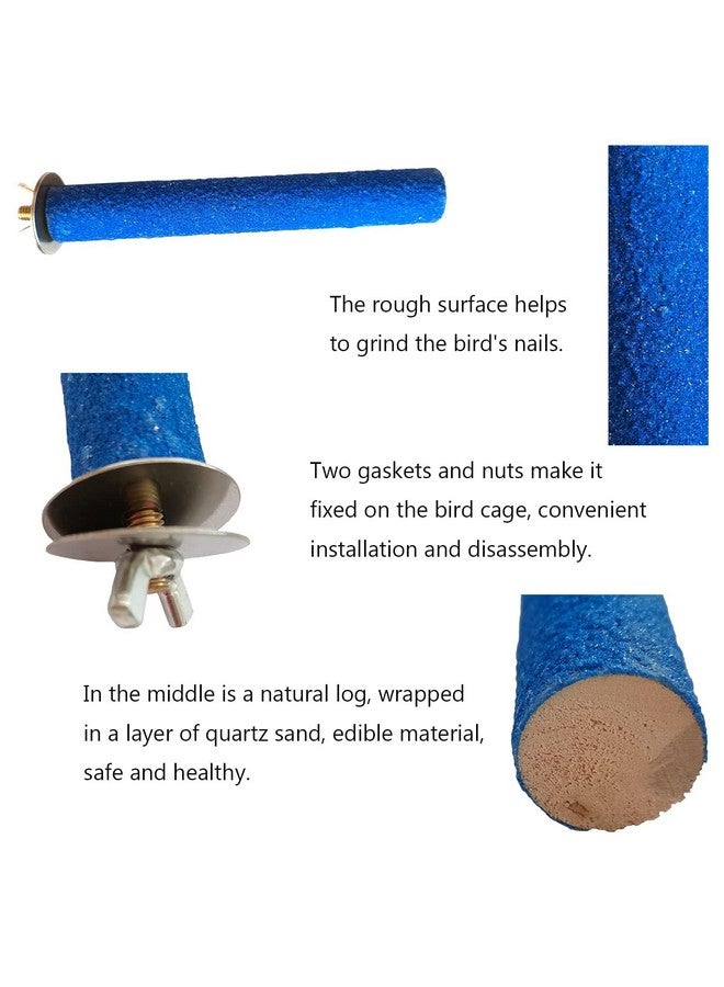 Hamiledyi Bird Perches for Cage Grinding Sand Bird Perches 8pcs Claw Trim Cage Perches Stand for Starlings, Parakeets Lovebirds Canaries Green Cheeked Conures (0.78 in Diameter) - Image 2