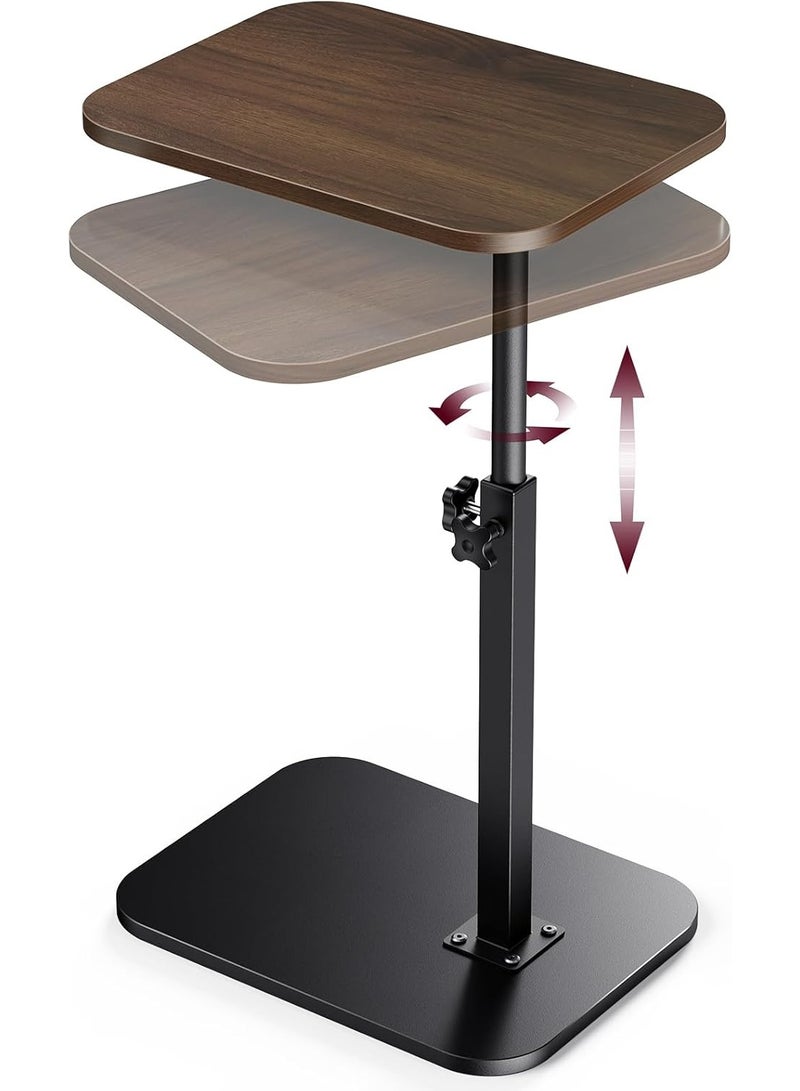 360° Swivel C Coffee Table Adjustable Height, C-Shaped Side Table Living and Bedroom for Sofa, Chair, Bed, Coffee Small Space Side Table - Image 3