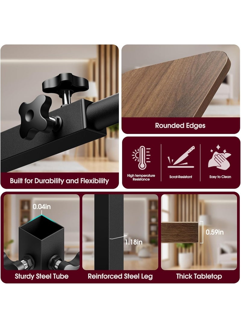 360° Swivel C Coffee Table Adjustable Height, C-Shaped Side Table Living and Bedroom for Sofa, Chair, Bed, Coffee Small Space Side Table - Image 4