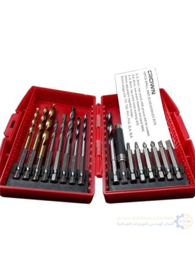 Crown CTSBP0102 16-Piece Multi-Purpose Screwdriver Bit Set