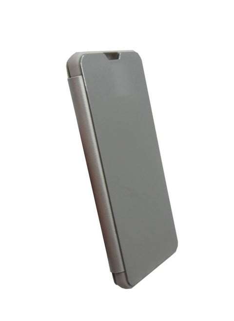 For Samsung Galaxy A9 (2018) Clear View Flip Case , Without Sensor , Stand Watching Position , Mirror Full Protection Cover Compatible With Samsung Galaxy A9 (2018) (6.3) (Silver)