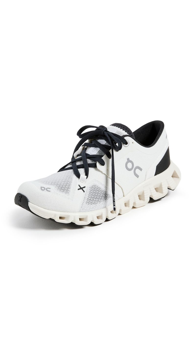On Women's Cloud X 3 Sneakers, White/Black, 9.5 Medium US - Image 1
