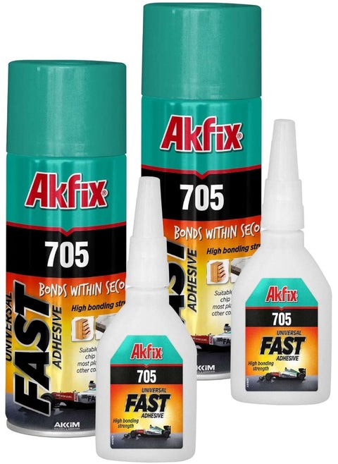 Akfix 705 Universal Fast Adhesive 400 Ml-Pack Of 2