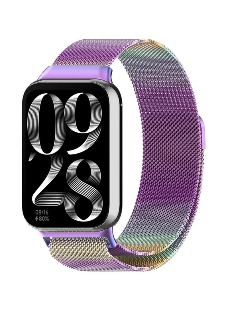 سوار معدني متوافق مع سوار شاومي الذكي 9 برو/مي باند 8 برو، حزام بديل مغناطيسي لسوار شاومي الذكي 9 برو/مي باند 8 برو للرجال والنساء (متعدد الألوان) - Image 1