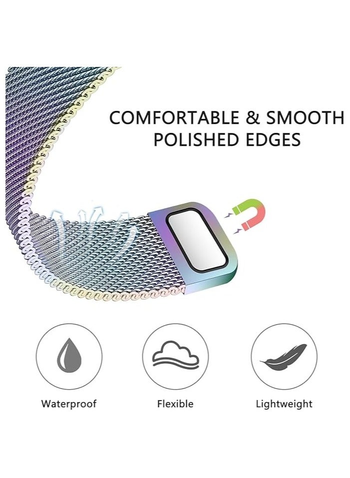 سوار معدني متوافق مع سوار شاومي الذكي 9 برو/مي باند 8 برو، حزام بديل مغناطيسي لسوار شاومي الذكي 9 برو/مي باند 8 برو للرجال والنساء (متعدد الألوان) - Image 3