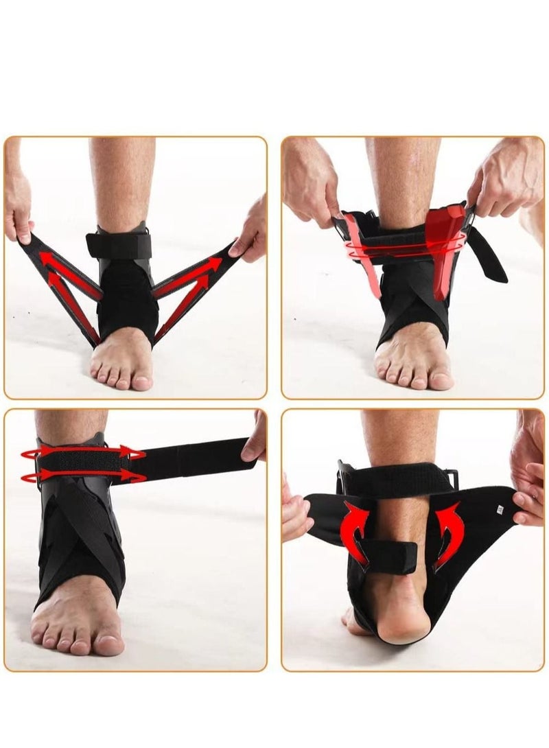 Captaintech 1 Pack Ankle Stabilizer Brace Arch Support for Plantar Fasciitis Relief Foot Heel Pain Sprain Basketball Football X-Large - Image 4