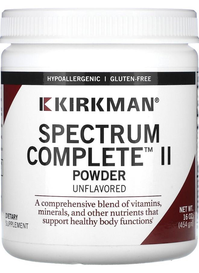 Kirkman Labs Spectrum Complete II Powder Unflavored 16 oz (454 gm) 