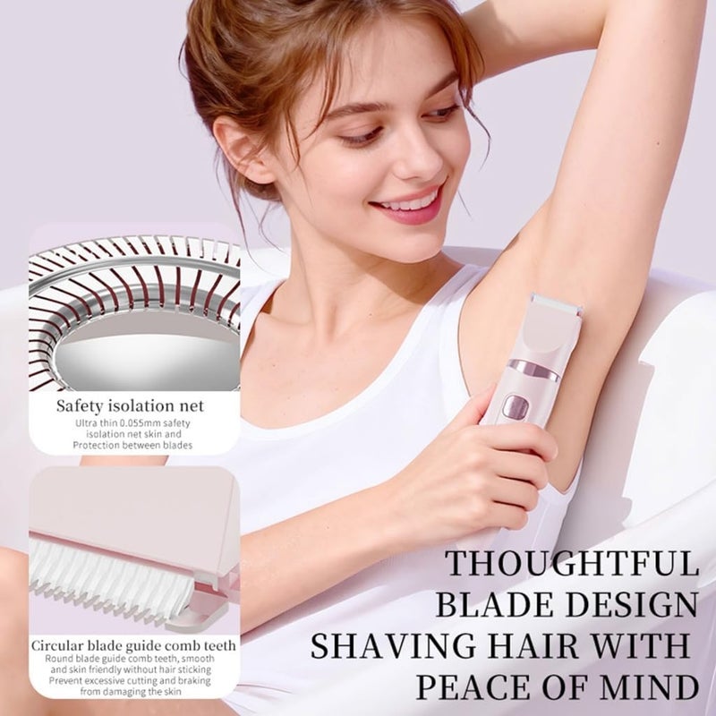 Integrated warehouse solution Bikini Trimmer for Women, 2 in 1 Shaver with LED Display,Cordless & Waterproof Electric Bikini Trimmer for Armpit Leg Body Facial Cross-location transit friendly build - Image 2
