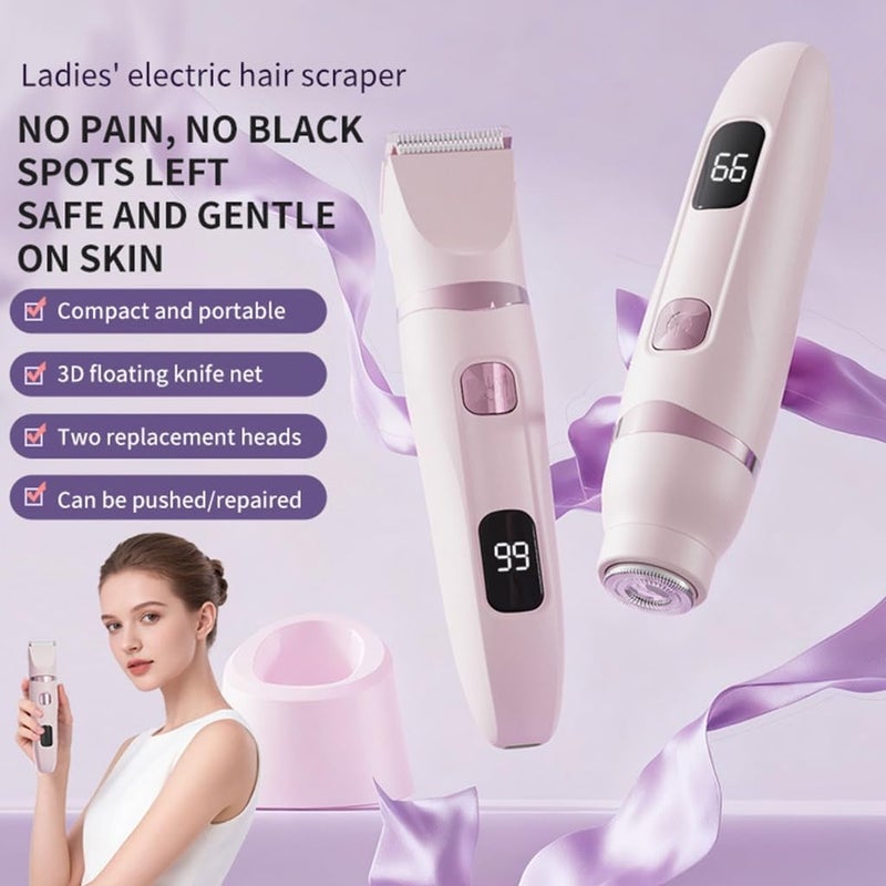 Integrated warehouse solution Bikini Trimmer for Women, 2 in 1 Shaver with LED Display,Cordless & Waterproof Electric Bikini Trimmer for Armpit Leg Body Facial Cross-location transit friendly build - Image 5