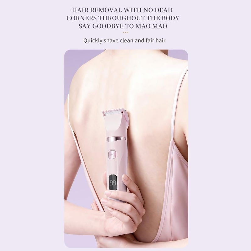 Integrated warehouse solution Bikini Trimmer for Women, 2 in 1 Shaver with LED Display,Cordless & Waterproof Electric Bikini Trimmer for Armpit Leg Body Facial Cross-location transit friendly build - Image 3
