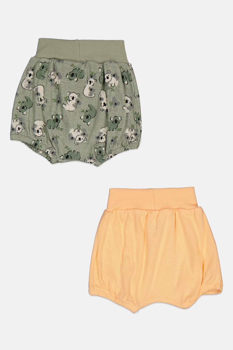 Cool Club Toddlers Boy 2 Pieces Printed Shorts, Peach - Image 2