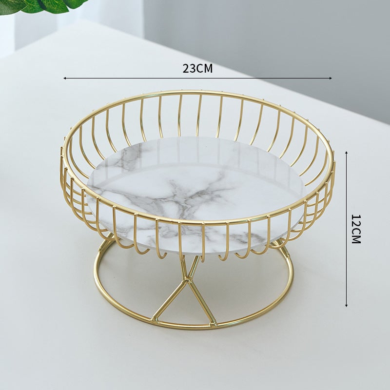 Fruit Plate Ins High Color Value Internet Popular Fruit Plate Living Room Coffee Table Household Biscuit Cake Dessert Large Capacity Diet Plate - Image 1