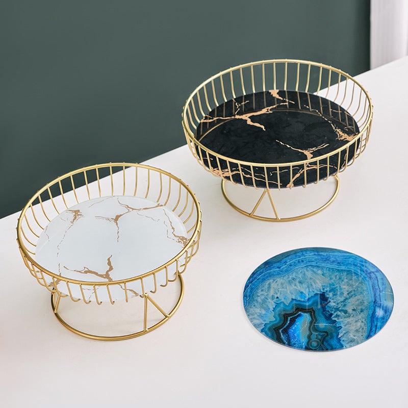 Fruit Plate Ins High Color Value Internet Popular Fruit Plate Living Room Coffee Table Household Biscuit Cake Dessert Large Capacity Diet Plate - Image 2