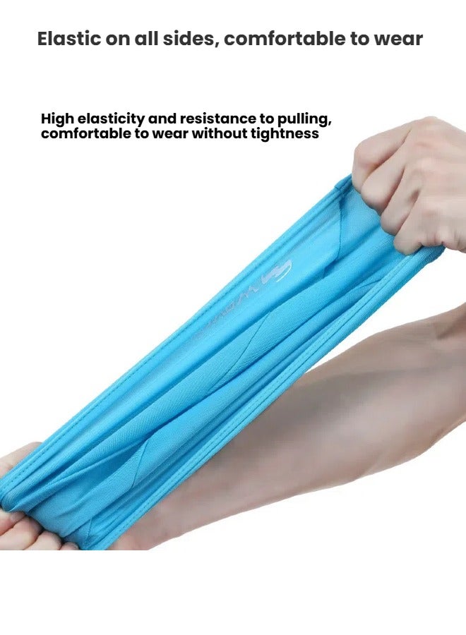 Wave قبعة السباحة WAVE - قبعة سباحة رياضية من السيليكون المقاوم للماء مع حماية للأذن، تصميم كبير جداً للشعر الطويل، قبعة سباحة للبالغين للرجال والنساء - Image 5