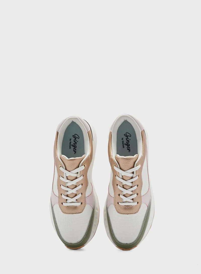 جينجر Colourblock Laceup Sneaker