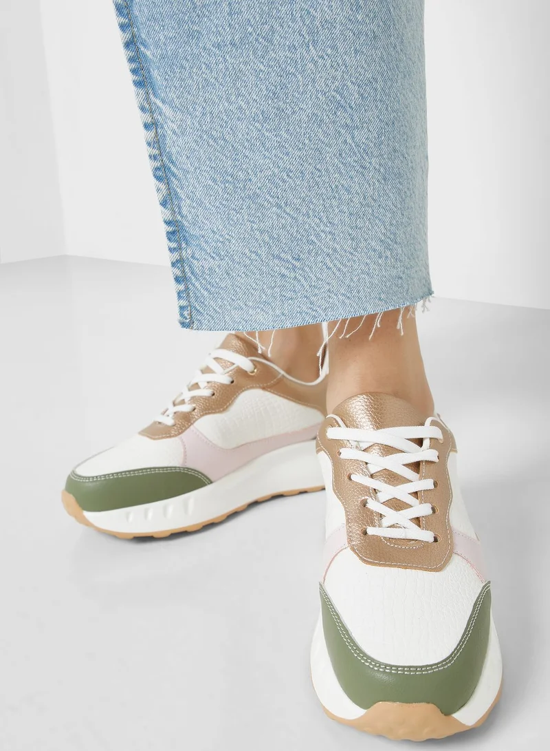 جينجر Colourblock Laceup Sneaker