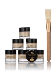 Nourishing Cream Face Mask with Caviar and Goji Berry Extractswith Brush 8 ml x 7  For Dull and Tired Skin Type