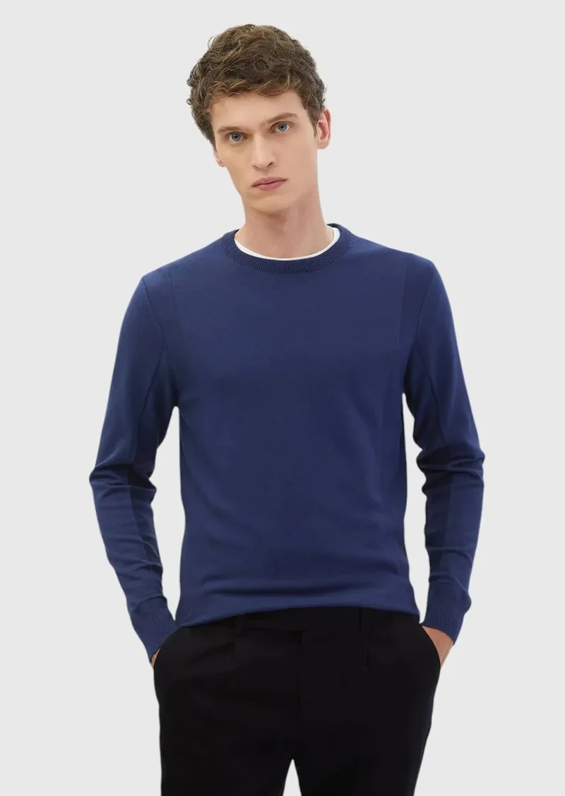 RAMSEY Indigo Knitwear Sweatshirt