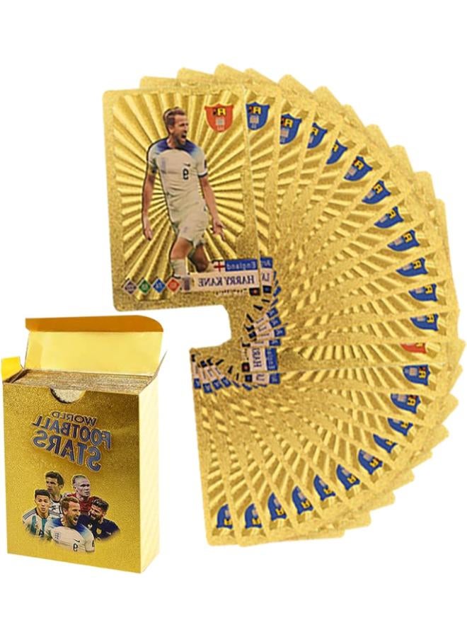 Soccer Cards 2024,World Cup Soccer Trading Cards Sports Cards 55 PCS,Gift Gold Cards,No Repetition - Image 1