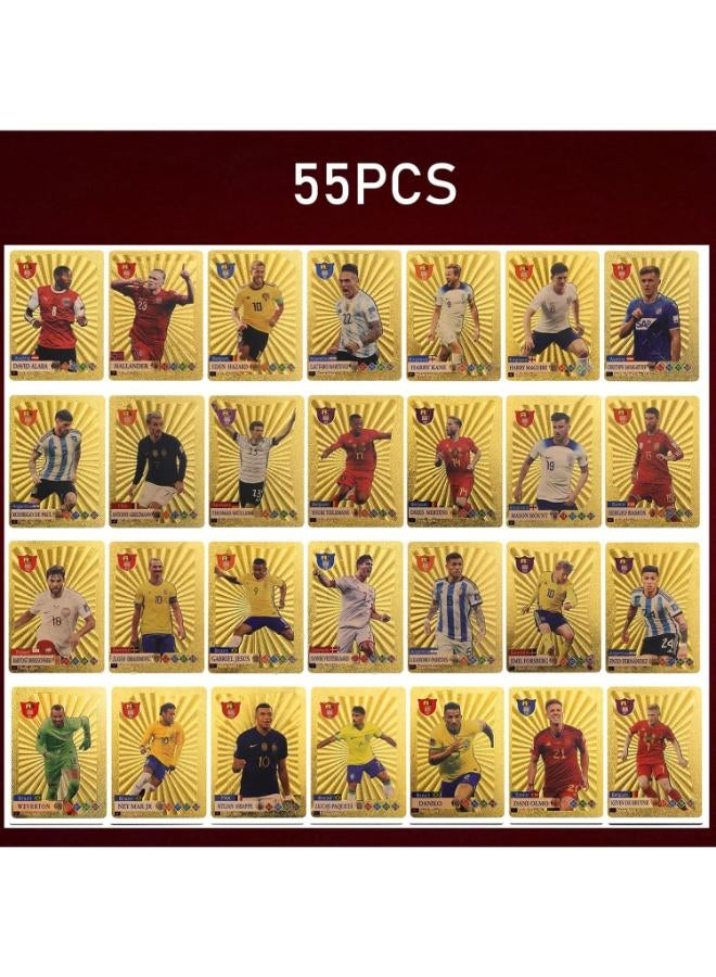 Soccer Cards 2024,World Cup Soccer Trading Cards Sports Cards 55 PCS,Gift Gold Cards,No Repetition - Image 3