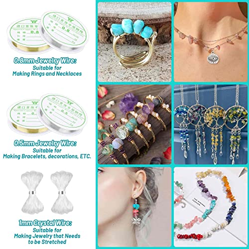 PAXCOO 2278Pcs Crystal Beads for Jewelry Making Supplies, 48 Colors Ring Making Kit Crystals Jewelry Making Kit for Adults Bracelet Earring Necklace Making - Image 4