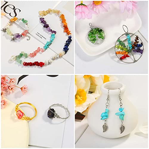 PAXCOO 2278Pcs Crystal Beads for Jewelry Making Supplies, 48 Colors Ring Making Kit Crystals Jewelry Making Kit for Adults Bracelet Earring Necklace Making - Image 2